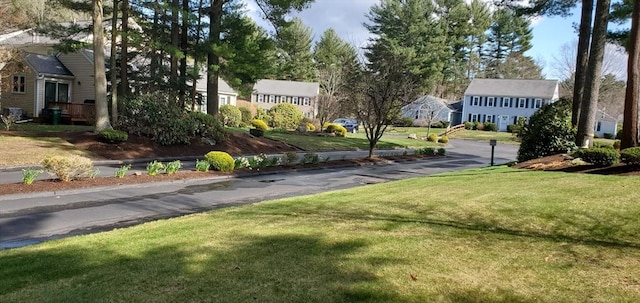 view of street with a residential view