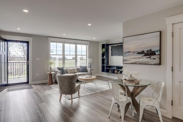 138 Flash Rd Unit 1, Nahant, MA 01908 - living room with light wood-style floors and recessed lighting