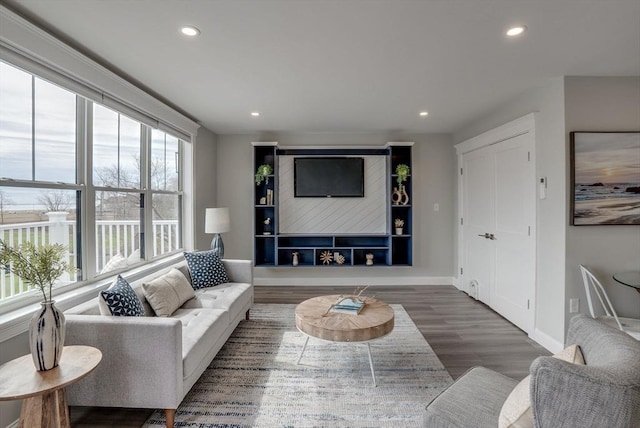 138 Flash Rd Unit 1, Nahant, MA 01908 - living area featuring recessed lighting and wood finished floors
