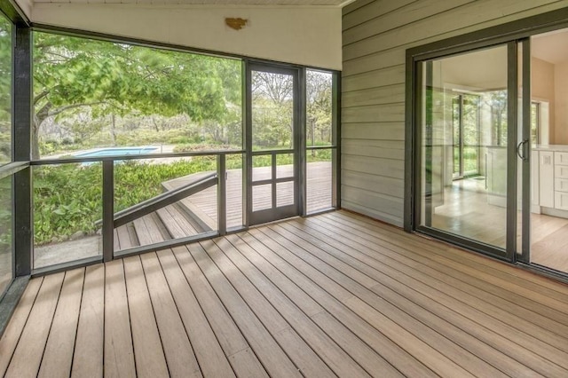 212 Charles Neck Way, West Tisbury, MA 02575 - unfurnished sunroom featuring healthy amount of natural light and lofted ceiling