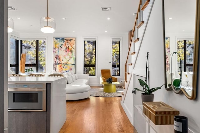 interior space featuring light hardwood / wood-style floors