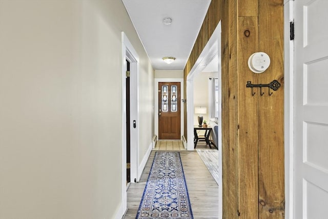 28 Upton St, Adams, MA 01220 - hall with baseboards and light wood-style floors