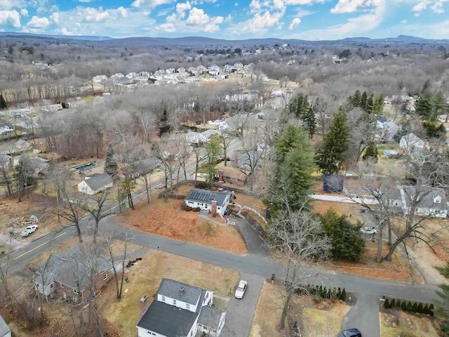 bird's eye view with a mountain view