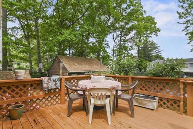 288 Norman St, Fall River, MA 02721 - wooden deck featuring outdoor dining space