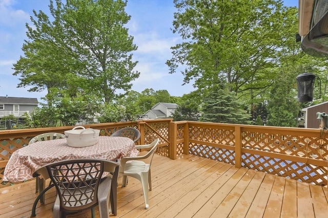 288 Norman St, Fall River, MA 02721 - wooden terrace with outdoor dining space