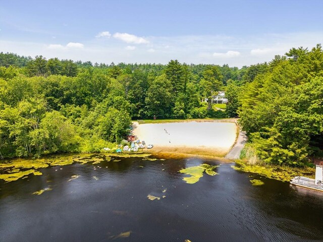 76 Beaver Rd, Ware, MA 01082 - water view with a heavily wooded area