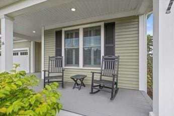 view of patio with covered porch