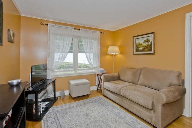 299 Shaker Rd, Westfield, MA 01085 - living room with wood finished floors, crown molding, and baseboards