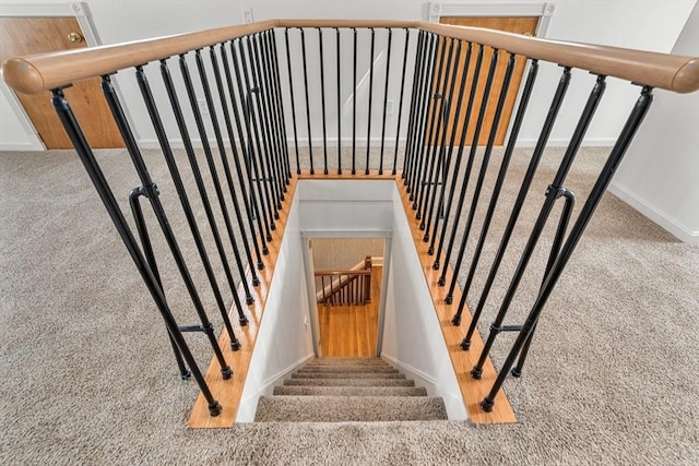 25 Autumn St, Everett, MA 02149 - staircase with carpet floors and baseboards