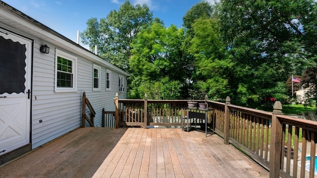 view of wooden deck