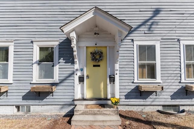 view of doorway to property