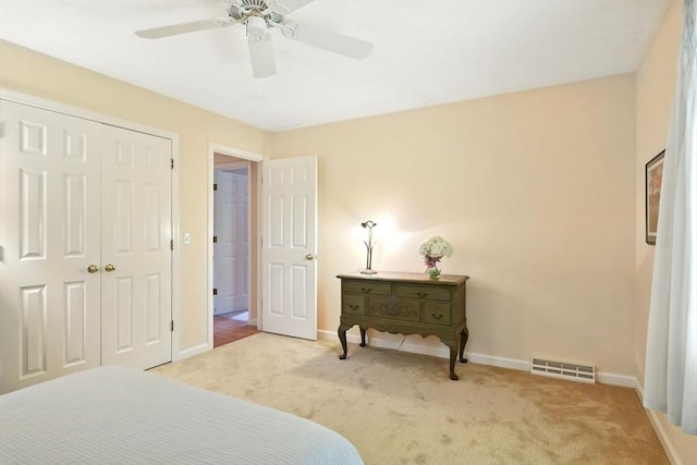 34 Hawks Cir, Westfield, MA 01085 - bedroom featuring carpet, ceiling fan, and a closet