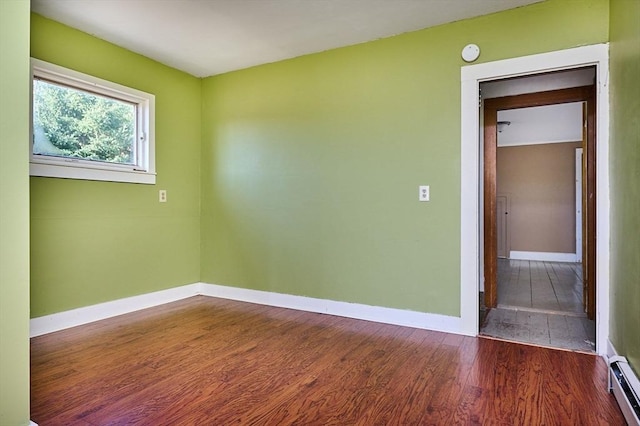 41 Coombs Hill Rd, Shelburne, MA 01340 - empty room with baseboards, wood finished floors, and baseboard heating