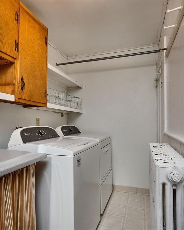 41 Coombs Hill Rd, Shelburne, MA 01340 - laundry area with washer and clothes dryer, light floors, and cabinet space