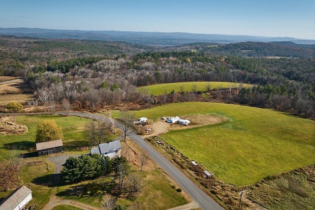 41 Coombs Hill Rd, Shelburne, MA 01340 - aerial overview of property's location featuring a forest and a mountain backdrop