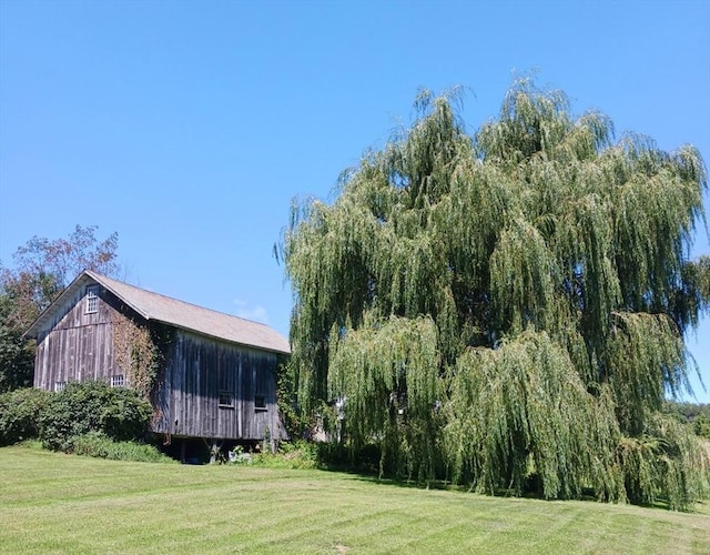 41 Coombs Hill Rd, Shelburne, MA 01340 - view of grassy yard featuring a barn and an outdoor structure