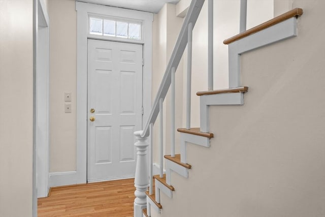 29 Sampson St Unit 29, Grafton, MA 01560 - foyer entrance featuring stairway, light wood finished floors, and baseboards