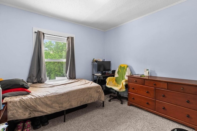 29 Sampson St Unit 29, Grafton, MA 01560 - bedroom with crown molding, light colored carpet, and a textured ceiling