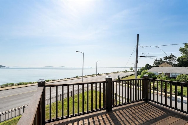 70 Williams St, Quincy, MA 02171 - wooden deck with a water view