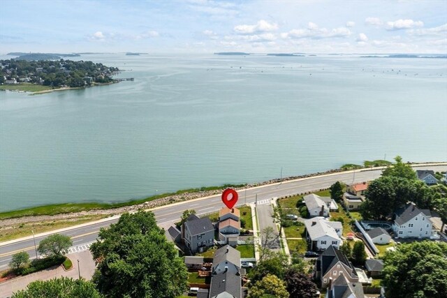 70 Williams St, Quincy, MA 02171 - aerial perspective of suburban area featuring a nearby body of water