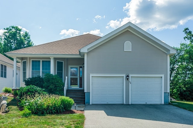 view of front of home featuring a garage