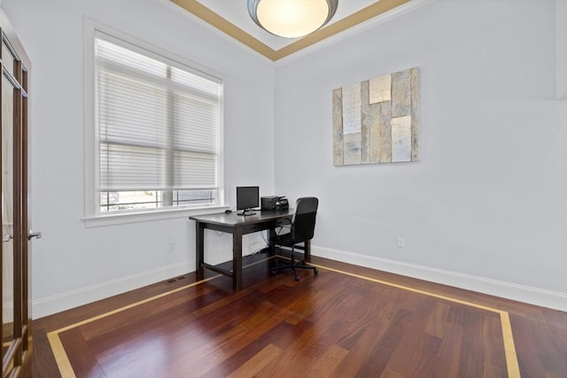8 Garden St, Woburn, MA 01801 - office space featuring wood finished floors, baseboards, and crown molding