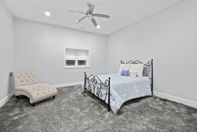 8 Garden St, Woburn, MA 01801 - carpeted bedroom with baseboards, ceiling fan, and recessed lighting