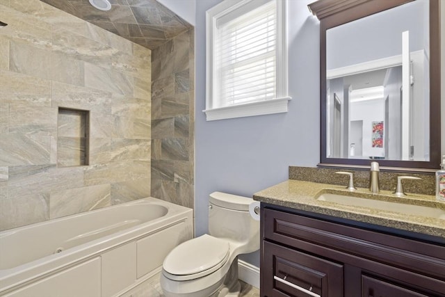 8 Garden St, Woburn, MA 01801 - bathroom with vanity, toilet, and shower / tub combination