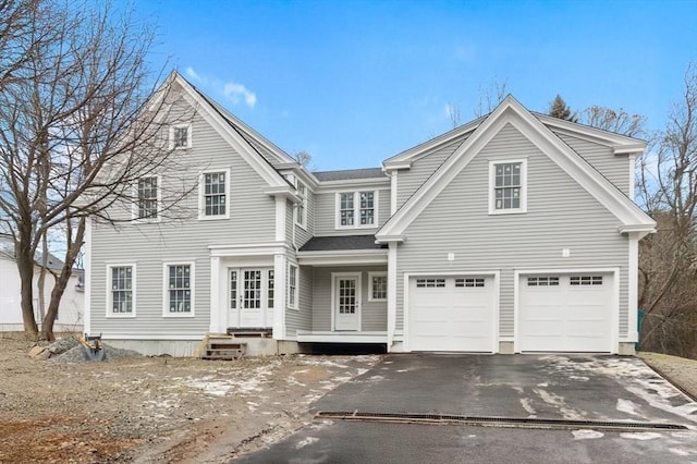 view of property with a garage