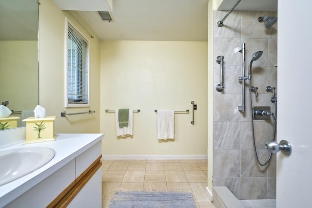 26 N Shore Dr Unit 7, Dartmouth, MA 02748 - bathroom featuring vanity and a tile shower