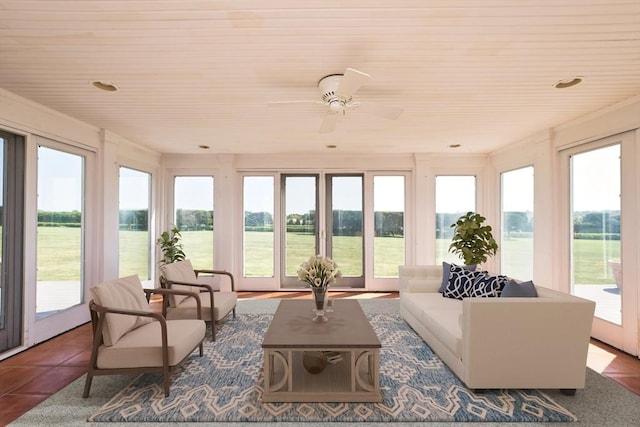 26 N Shore Dr Unit 7, Dartmouth, MA 02748 - sunroom / solarium with wooden ceiling and tile patterned flooring