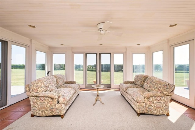 26 N Shore Dr Unit 7, Dartmouth, MA 02748 - sunroom with wooden ceiling, healthy amount of natural light, and tile patterned floors
