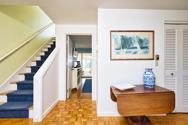 26 N Shore Dr Unit 7, Dartmouth, MA 02748 - hallway with baseboards and stairway
