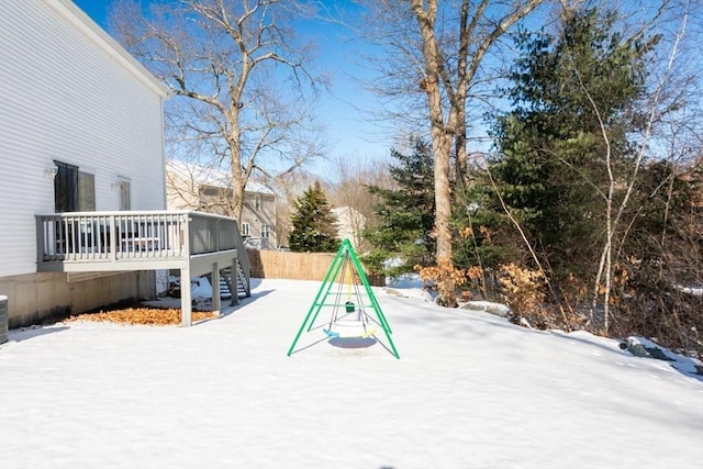 exterior space with a wooden deck