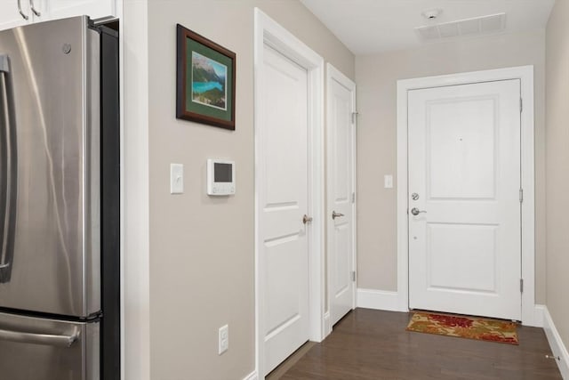 entryway featuring dark hardwood / wood-style flooring