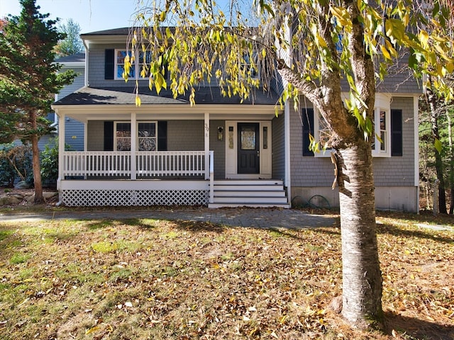 view of front of home with covered porch