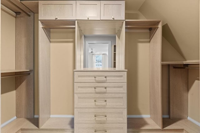 view of walk in closet