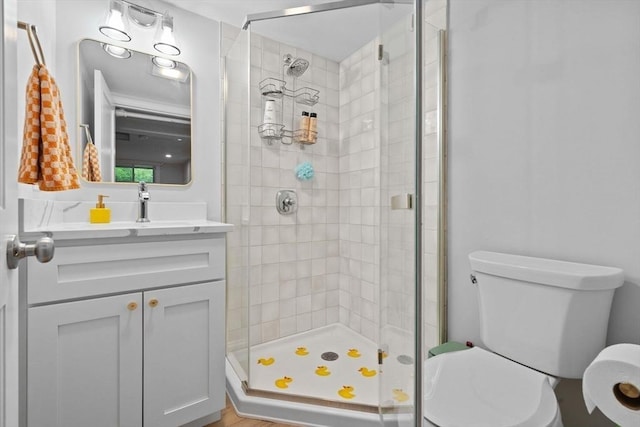 121 W St, Braintree, MA 02184 - full bathroom with toilet, vanity, and a stall shower