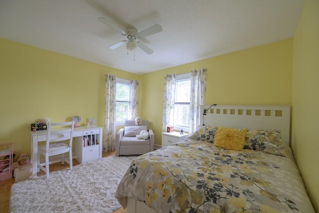 bedroom with a ceiling fan
