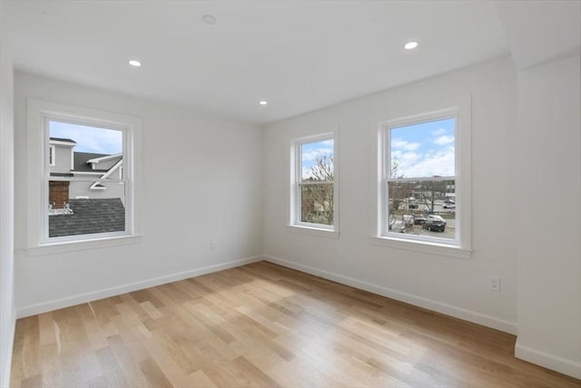 106 Broadway, Salem, MA 01970 - spare room featuring light wood finished floors, baseboards, and recessed lighting