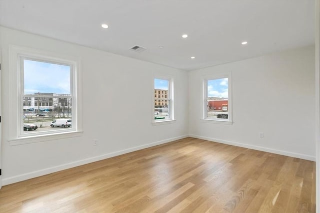 106 Broadway, Salem, MA 01970 - unfurnished room with light wood-style floors, baseboards, and recessed lighting