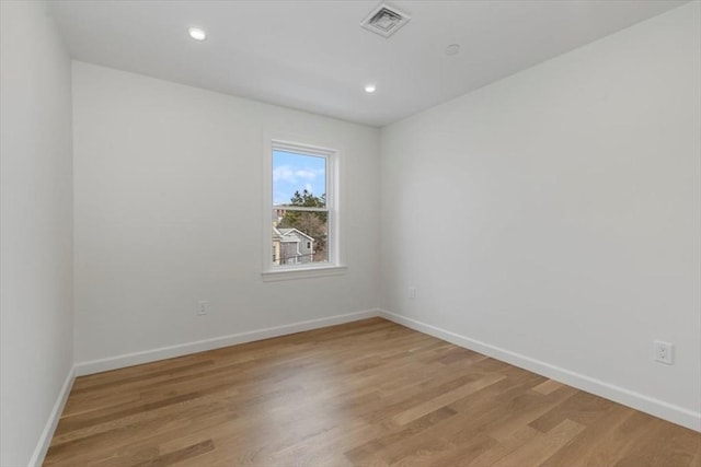106 Broadway, Salem, MA 01970 - spare room with baseboards, light wood-style floors, and recessed lighting