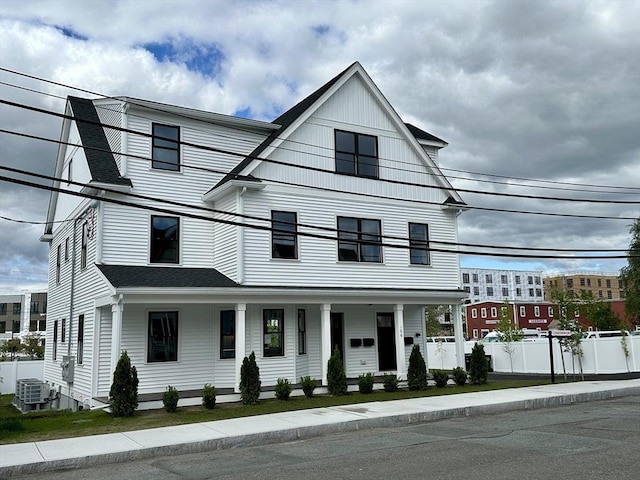 106 Broadway, Salem, MA 01970 - view of front of house with a porch and central AC