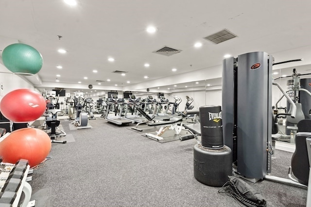 view of workout area