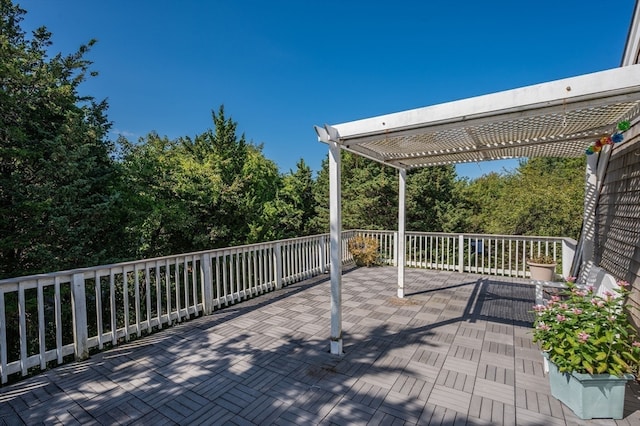 view of patio / terrace with a pergola