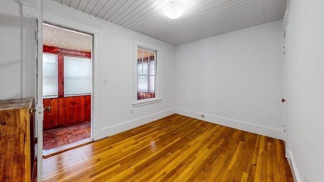 235-237 Corey Rd, Boston, MA 02135 - spare room with wood-type flooring and wood ceiling