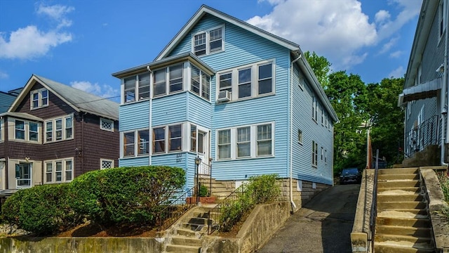 235-237 Corey Rd, Boston, MA 02135 - view of front facade with stairway