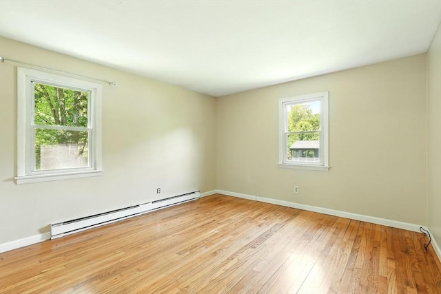 161 Farmington Rd, Amherst, MA 01002 - empty room with baseboard heating, hardwood / wood-style floors, and baseboards