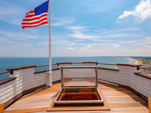 2 Bluff Rd, Hull, MA 02045 - wooden terrace featuring a water view