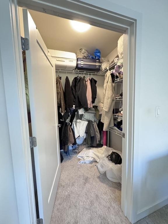 walk in closet featuring carpet